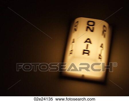 Stock Photography - On air warning sign.. Fotosearch