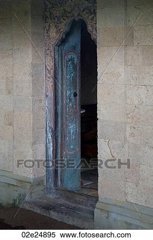 Open door of a building in Bali View Large Photo Image Stock Photography - Open door of a building in Bali. Fotosearch