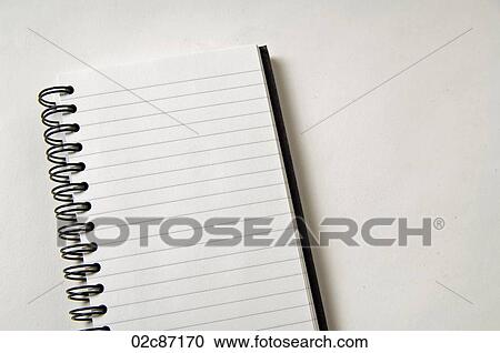 Opened blank coiled note pads. View Large Photo Image Stock Image - Opened blank coiled note pads.. Fotosearch