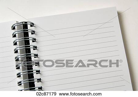 Opened blank coiled note pads. View Large Photo Image Stock Photo - Opened blank coiled note pads.. Fotosearch