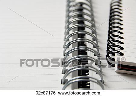 Opened blank coiled note pads. View Large Photo Image Stock Photograph - Opened blank coiled note pads.. Fotosearch