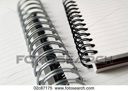 Opened blank coiled note pads. View Large Photo Image Stock Photography - Opened blank coiled note pads.. Fotosearch
