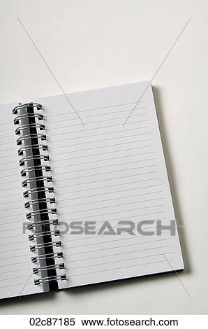 Opened blank coiled note pads. View Large Photo Image Stock Photography - Opened blank coiled note pads.. Fotosearch