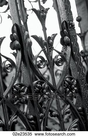 Stock Photography - Ornate detailed iron gate.. Fotosearch