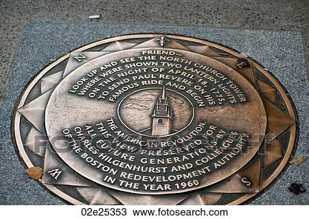 Paul Revere plaque on the sidewalk in Boston, Massachusetts, USA View Large Photo Image Stock Image - Paul Revere plaque on the sidewalk in Boston, Massachusetts, USA. Fotosearch