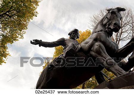 Paul Revere Statue in Boston, Massachusetts, USA View Large Photo Image Stock Photo - Paul Revere Statue in Boston, Massachusetts, USA. Fotosearch