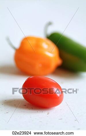 Picture - Peppers and tomato.. Fotosearch