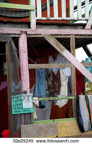 Placencia, Laundry Service View Large Photo Image Stock Photography - Placencia, Laundry Service. Fotosearch
