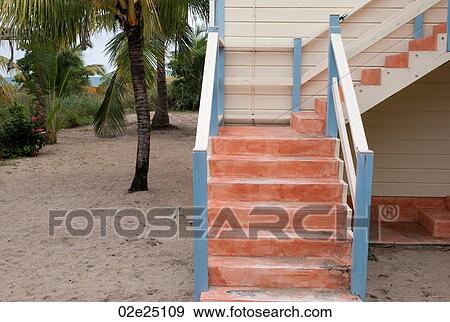 Placencia, Staircase View Large Photo Image Stock Photo - Placencia, Staircase. Fotosearch
