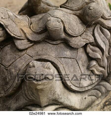 Stock Image - Placencia, Turtle Statue. Fotosearch
