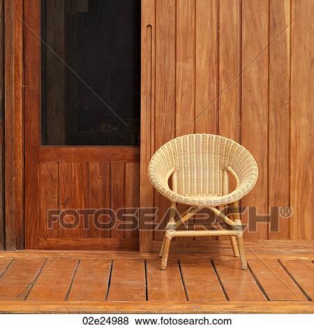 Placencia, Wicker Chair View Large Photo Image Stock Photo - Placencia, Wicker Chair. Fotosearch