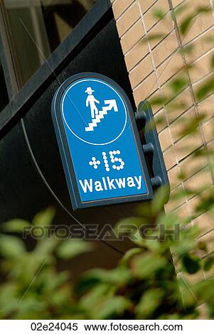 Plus15 walkway sign in Calgary Canada. View Large Photo Image Stock Photography - Plus15 walkway sign in Calgary Canada.. Fotosearch