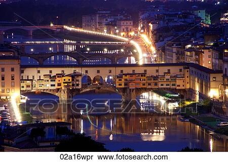 Ponte Vecchio, Florence, Italy at night View Large Photo Image Stock Photography - Ponte Vecchio, Florence, Italy at night. Fotosearch