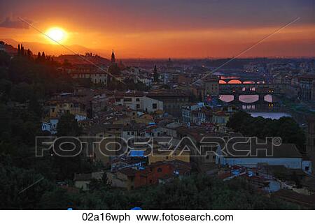 Ponte Vecchio, Florence, Italy at sunset View Large Photo Image Stock Image - Ponte Vecchio, Florence, Italy at sunset. Fotosearch