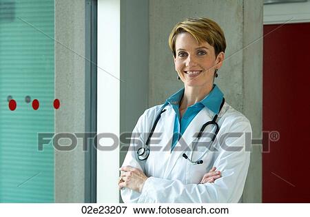 Portrait of female doctor. View Large Photo Image Stock Photo - Portrait of female doctor.. Fotosearch
