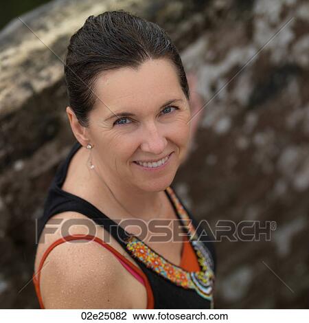 Portrait of smiling woman. View Large Photo Image Stock Image - Portrait of smiling woman. . Fotosearch