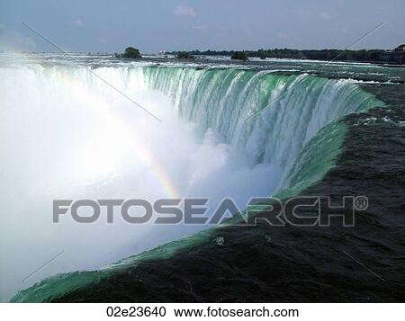 Rainbow over Niagara Falls. View Large Photo Image Stock Image - Rainbow over Niagara Falls.. Fotosearch