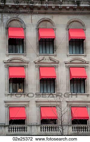 Red awnings on a building in Boston, Massachusetts, USA View Large Photo Image Stock Image - Red awnings on a building in Boston, Massachusetts, USA. Fotosearch