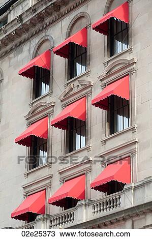 Red awnings on a building in Boston, Massachusetts, USA View Large Photo Image Stock Image - Red awnings on a building in Boston, Massachusetts, USA. Fotosearch