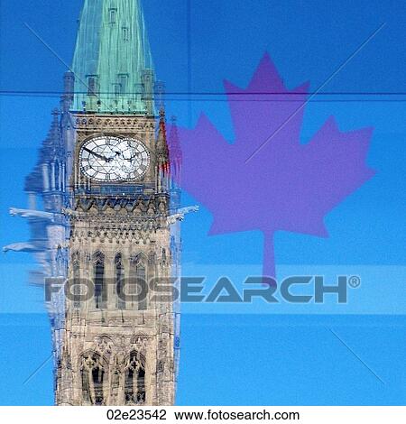 Reflection of Peace Tower and Canadian maple leaf. View Large Photo Image Stock Image - Reflection of Peace Tower and Canadian maple leaf.. Fotosearch