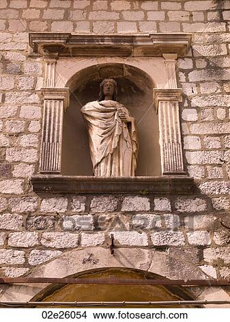 Religious statue in Dubrovnik View Large Photo Image Picture - Religious statue in Dubrovnik. Fotosearch