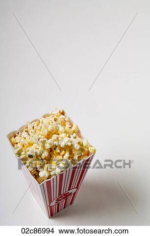 Retro container of popcorn. View Large Photo Image Picture - Retro container of popcorn.. Fotosearch