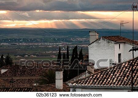 Rooftop view of houses in Andalusia, Spain View Large Photo Image Stock Image - Rooftop view of houses in Andalusia, Spain. Fotosearch