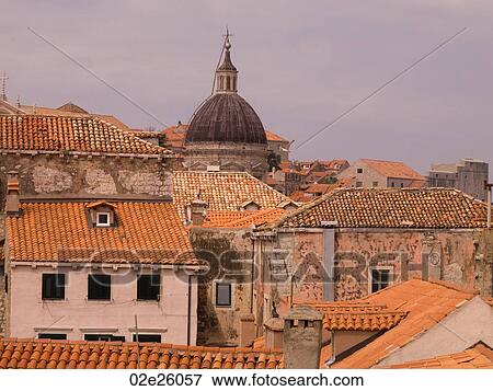 Rooftops in Dubrovnik View Large Photo Image Stock Photo - Rooftops in Dubrovnik. Fotosearch