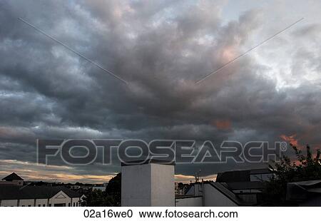Stock Image - Rooftops of Cork, Ireland. Fotosearch