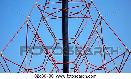 Rope climbing structure. View Large Photo Image Stock Image - Rope climbing structure.. Fotosearch