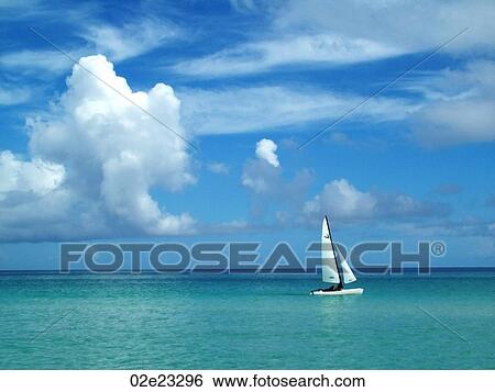 Sailing in paradise. View Large Photo Image Stock Photograph - Sailing in paradise.. Fotosearch