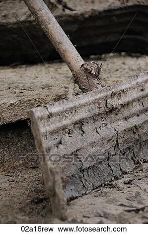 Stock Photo - Scraper for clearing slurry from the cow barns. Fotosearch
