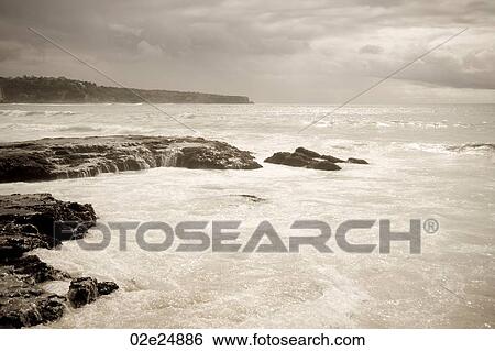 Seascape along coast in Bali View Large Photo Image Stock Photograph - Seascape along coast in Bali. Fotosearch