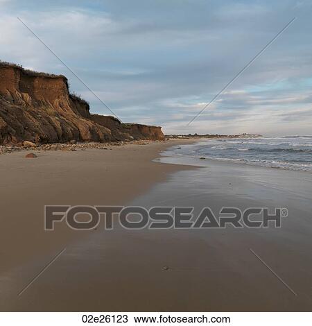 Stock Image - Seascape along shoreline at The Hamptons, New York. Fotosearch