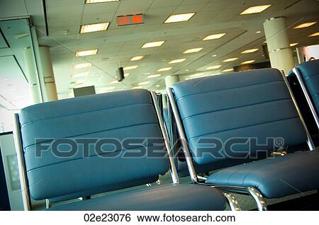 Seating in airport departures lounge. View Large Photo Image Stock Photograph - Seating in airport departures lounge.. Fotosearch