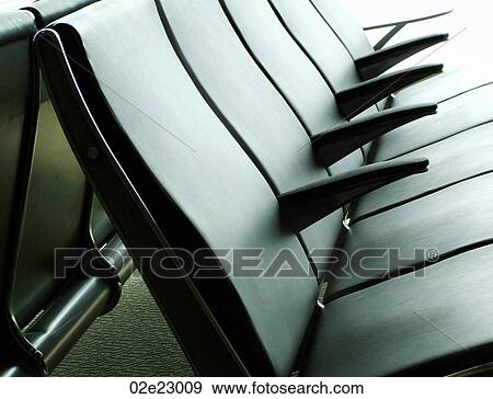 Stock Photo - Seating in departures lounge of airport.. Fotosearch