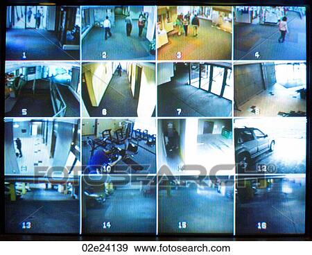 Security camera monitor. View Large Photo Image Stock Photo - Security camera monitor.. Fotosearch