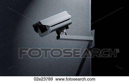 Security camera mounted on wall. View Large Photo Image Stock Photo - Security camera mounted on wall.. Fotosearch