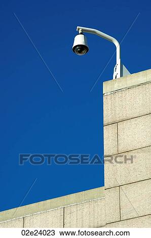 Security camera on top of building. View Large Photo Image Stock Image - Security camera on top of building.. Fotosearch
