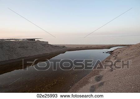 Stock Image - Shoreline of Lake Winnipeg in Gimli, Manitoba, Canada. Fotosearch
