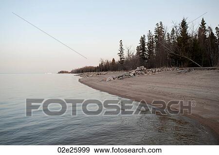 Shoreline of Lake Winnipeg in Gimli, Manitoba, Canada View Large Photo Image Stock Photo - Shoreline of Lake Winnipeg in Gimli, Manitoba, Canada. Fotosearch