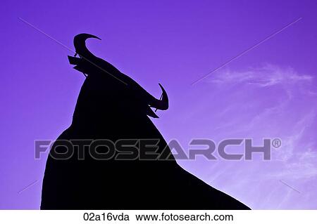 Silhouette of a bull against purple sky View Large Photo Image Stock Image - Silhouette of a bull against purple sky. Fotosearch