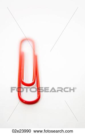 Single red paperclip View Large Photo Image Stock Image - Single red paperclip. Fotosearch