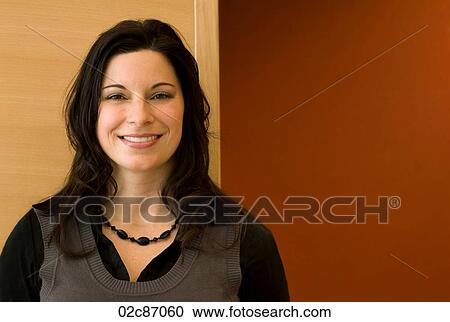 Smiling young woman. View Large Photo Image Stock Image - Smiling young woman.. Fotosearch