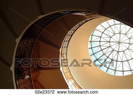 Stock Image - Spiral architectural detail.. Fotosearch