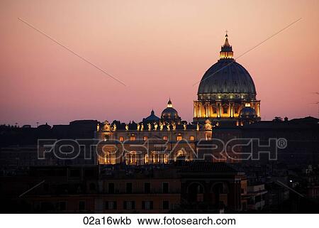 Stock Image - St. Peter's Basilica, Vatican City, Rome, Italy. Fotosearch