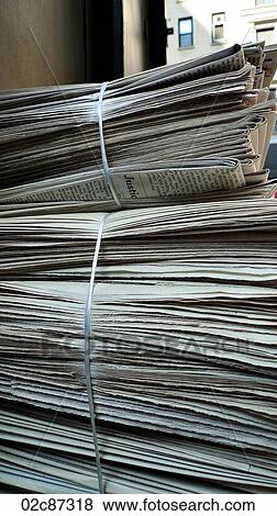 Stack of daily business newspapers. View Large Photo Image Stock Photo - Stack of daily business newspapers.. Fotosearch