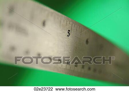 Stock Image - Stainless steel ruler.. Fotosearch