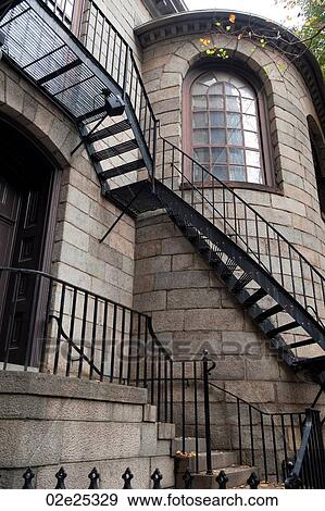 Staircase on the exterior of King's Chapel in Boston, Massachusetts, USA View Large Photo Image Stock Photo - Staircase on the exterior of King's Chapel in Boston, Massachusetts, USA. Fotosearch