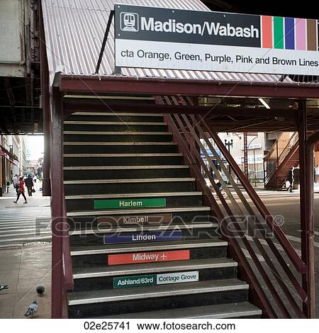 Staircase to Chicago Train Station View Large Photo Image Stock Image - Staircase to Chicago Train Station. Fotosearch